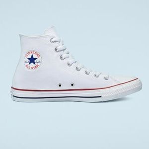 Converse white high top